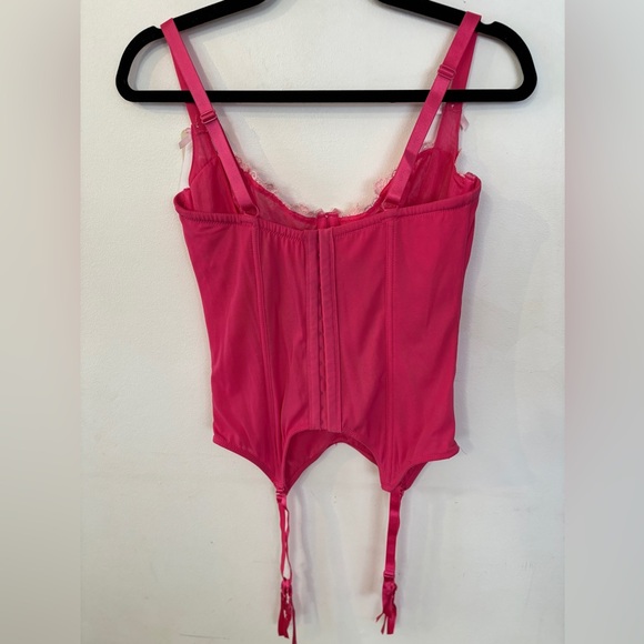 NWT Vintage Parfait Embroidered coquette girl Barbiecore pink sheer corset 36DD - Picture 5 of 5